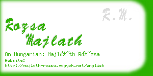 rozsa majlath business card